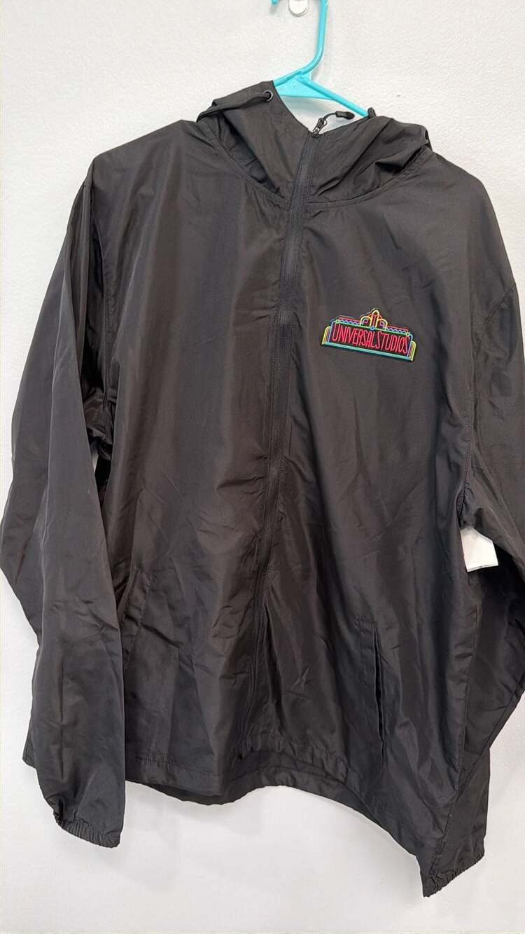 Universal Studios Marquee Logo Black Windbreaker Jacket